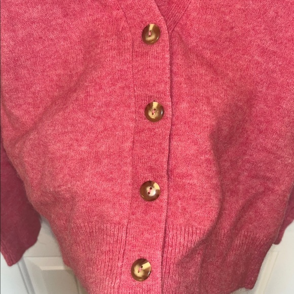 NWT Hot pink, Lululemon V-neck button up cardigan in alpaca/wool blend - Picture 6 of 8
